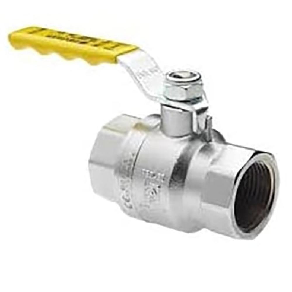 Pegler Yorkshire PB700 PN40 Female x Female Threaded Ball Valve with Yellow Lever Handle