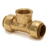Pegler Yorkshire T30 Tectite Classic Brass Female Tee - 15mm x 15mm x 1/2 inch