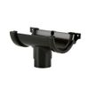 Brett Martin Plastic Guttering Half Round Style Running Outlet 112mm - Black
