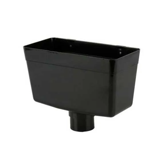 Outside Gutter Hopper Brett Martin Plastic Guttering Universal Downpipe Hopper Head - Black ...