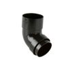 Brett Martin Plastic Guttering Round Style Downpipe 112.5 Degree Bend 68mm - Black