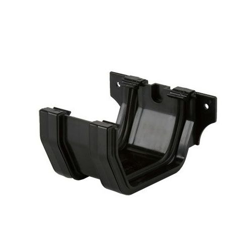 Plastic Guttering Square Style Union Bracket 114mm - Black