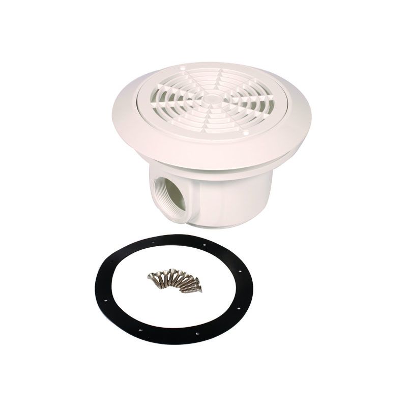 Swimming Pool Main Drain with Flat Grille Pool Liner Install