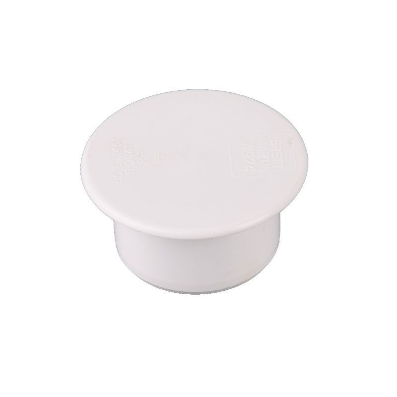 Brett Martin Plastic Waste Pipe Push Fit Socket Plug 40mm Grey