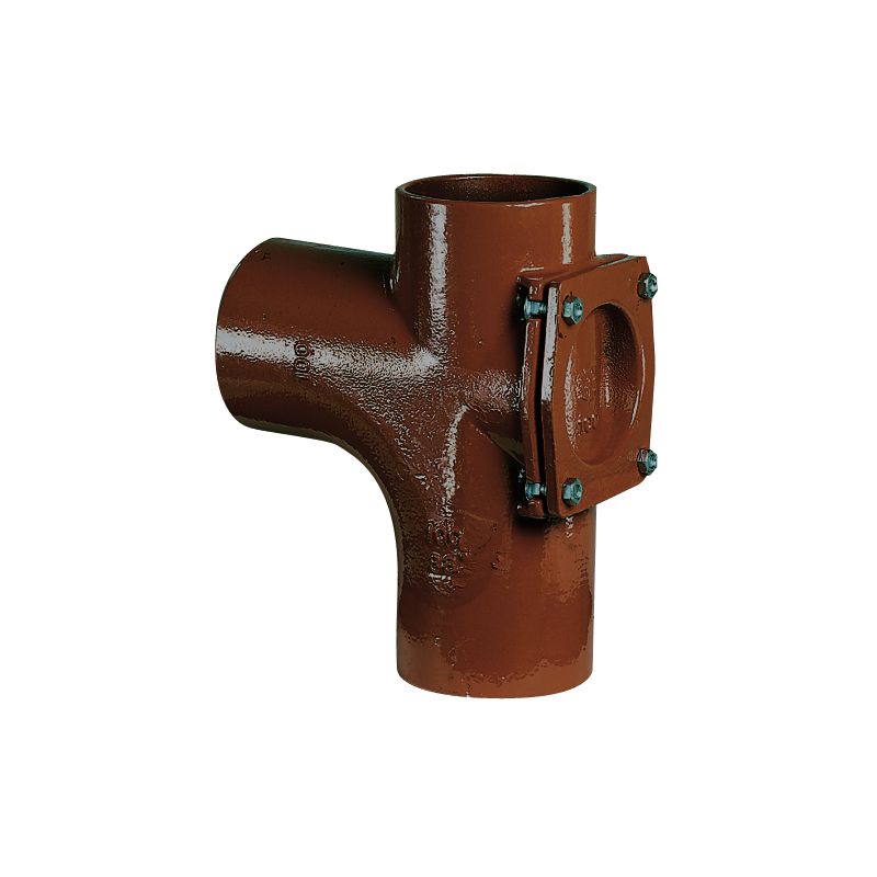 Cast Iron Underground Drain Pipe 100mm 88dg Access Branch - SML Harmer