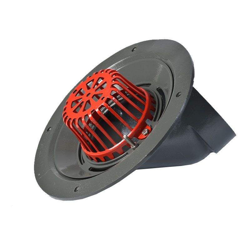 Aco Grey Rainwater Roof Outlet 90Dg Screw With Dome Grate - 150Mm Aluminium
