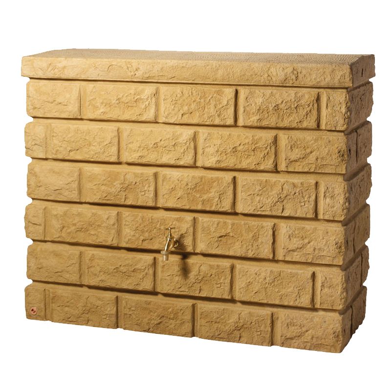 Garantia Rocky Garden Wall Water Butt Storage Tank 400L - Sandstone