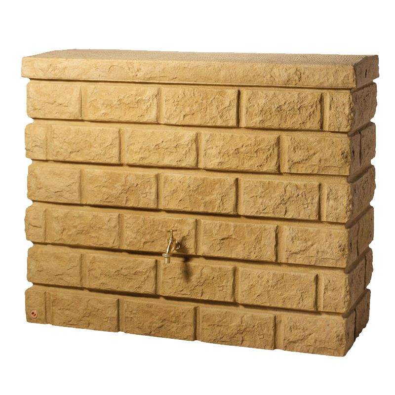 Graf Sand Stone Garantia Rocky Garden Wall Water Butt Storage Tank 400L - Sandstone