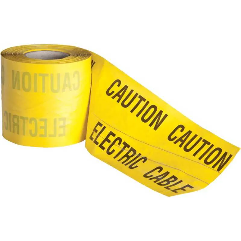 Detectable Underground Electrical Warning Tape - Yellow Electric Cable ...