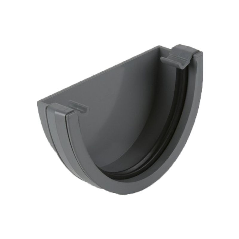 Plastic Guttering Deepstyle Industrial External Stopend 170mm Grey