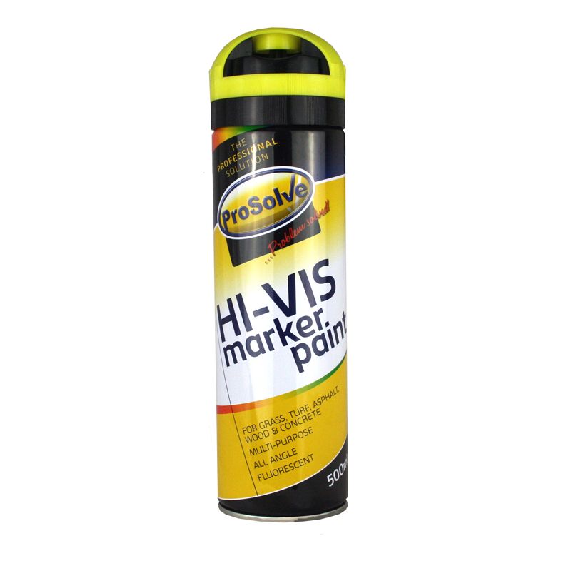 Hi-Vis Fluorescent Spray Paint Survey Marker 500ml - Yellow