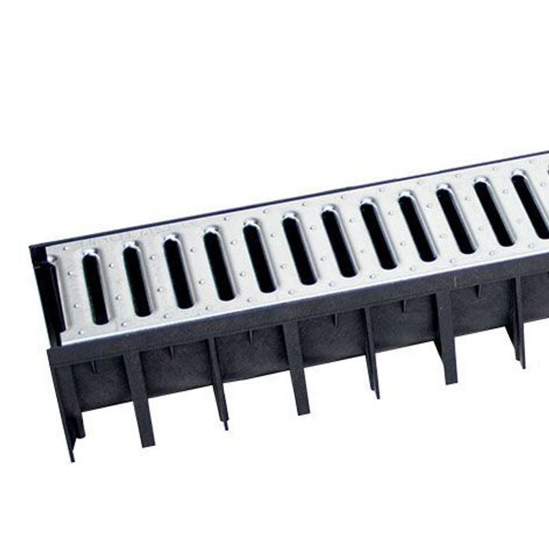 Channel Drainage A15 Domestic with Stainless Steel Grate 1m Dek Drain