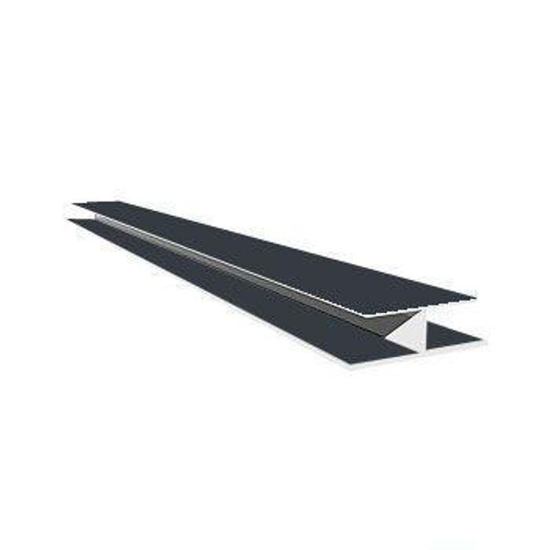 uPVC H Trim (Soffit Board Joiner Trim) 5m Dark Grey Drainage Superstore®
