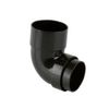 Brett Martin Plastic Guttering Round Style Downpipe 92.5 Degree Bend 68mm - Black