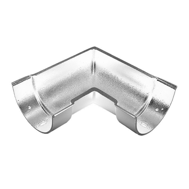 Cast Aluminium Guttering Half Round Internal 135dg Angle 113mm - Plain