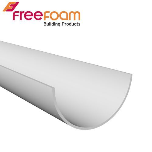 Super Deep 170mm Half Round Style Gutter 4m Length - White