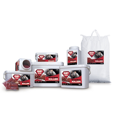 Rat and Mouse Killer Ruby Grain Difenacoum - 10kg
