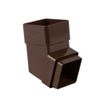 Brett Martin Plastic Guttering Square Downpipe 112.5 Degree Offset Bend 65mm Brown