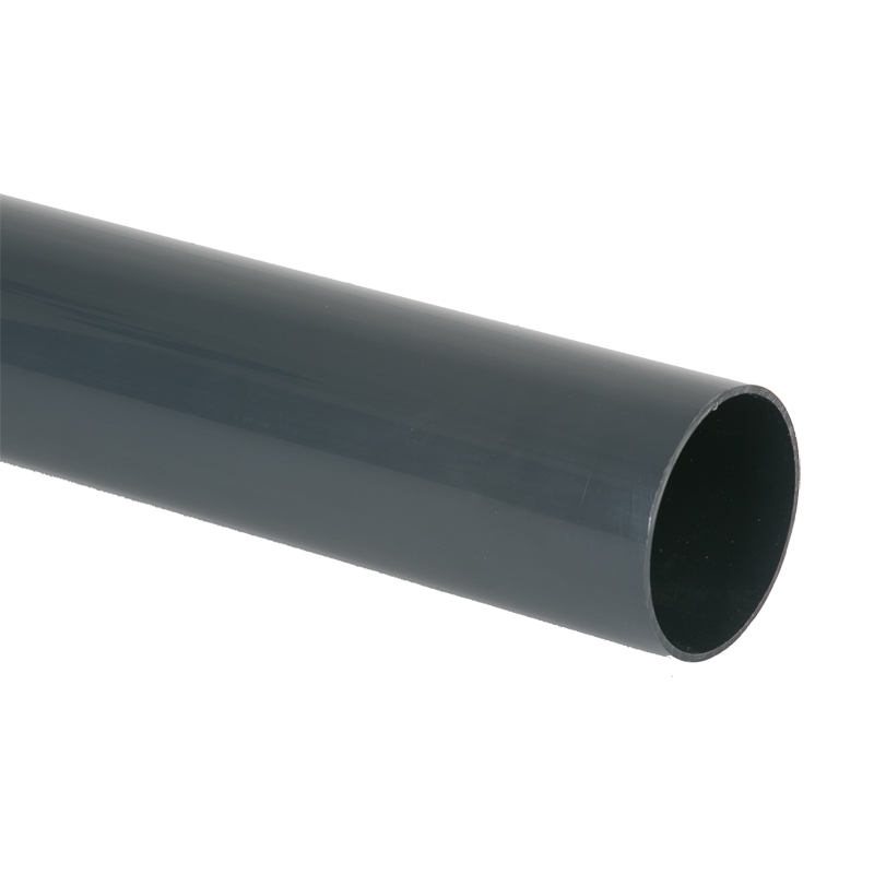 Plastic Guttering Round Downpipe 2.5m Length 68mm - Anthracite Grey