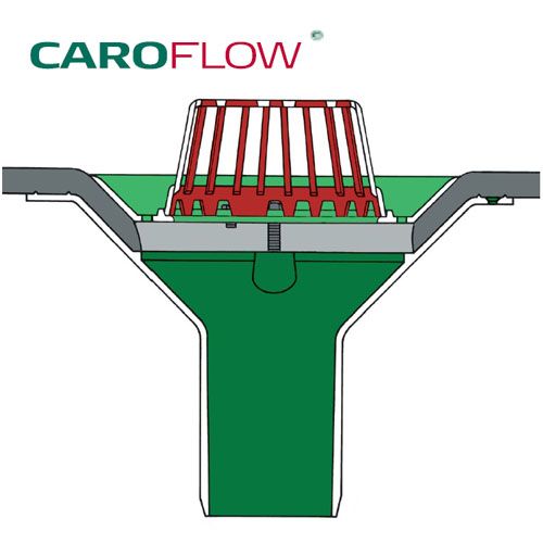 Roof Drain Rainwater Outlet Aluminium Vertical Spigot 100mm - Dome