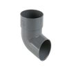 Brett Martin Plastic Guttering Round Style Downpipe Shoe 68mm - Grey