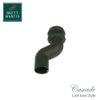 Cascade Cast Iron Style 68mm Round Downpipe 75mm Offset Bend (Black)
