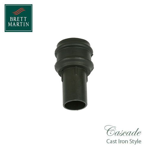 Cascade Cast Iron Style 68mm Plastic Plain Coupler - Black