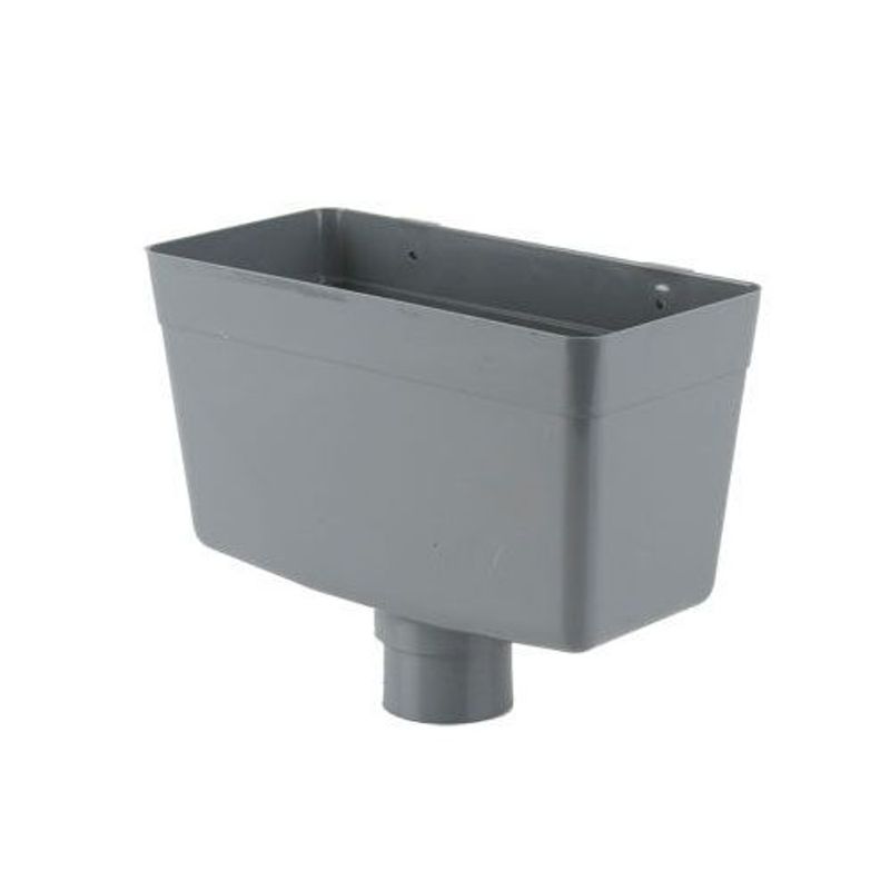 Plastic Guttering Round Style Downpipe Hopper Head 68mm - Grey ...