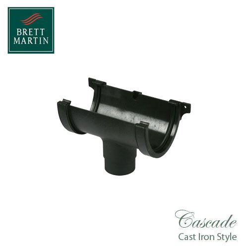 Cascade Cast Iron Style 115mm Plastic Deepstyle Running Outlet - Black