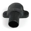Cascade Cast Iron Style 68mm Plastic Pipe Coupler With Lugs - Black