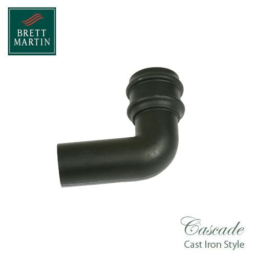 Cascade Cast Iron Style 68mm Plastic 92.5dg Bend - Black