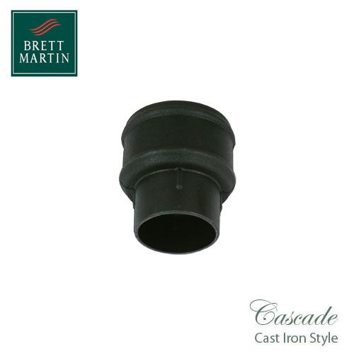 Cascade Cast Iron Style 105mm Plastic Round Plain Coupler (Black)