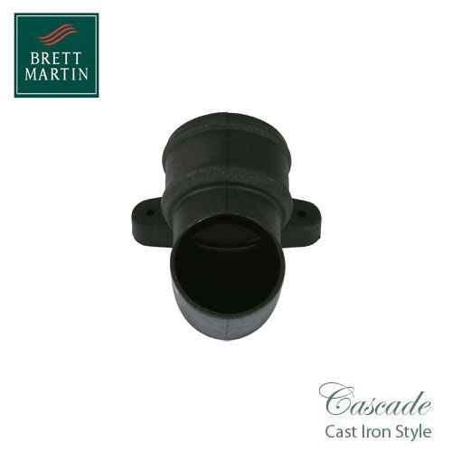 Cascade Cast Iron Style 105mm Plastic Round Shoe With Lugs (Black)