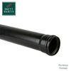 Cascade Cast Iron Style 110mm x 2.5m Single Socket Soil Pipe (Black)