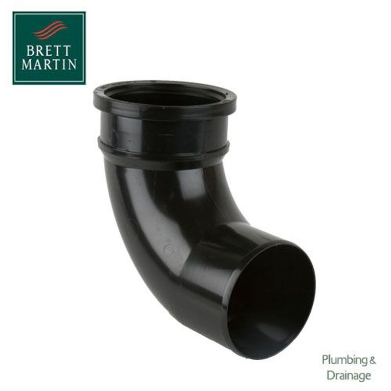 Cascade Cast Iron Style 110mm 92.5dg Single Socket Bend (Black