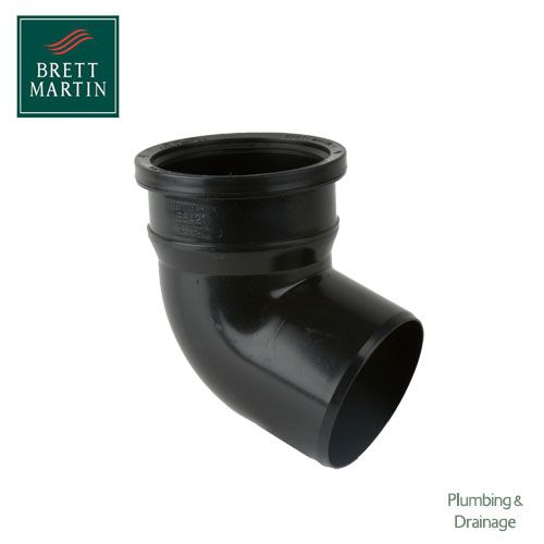 Cascade Cast Iron Style 110mm 112.5dg Single Socket Bend (Black)