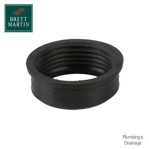 Cascade Cast Iron Style 2 Inch / 50mm Rubber Waste Adaptor (Black)
