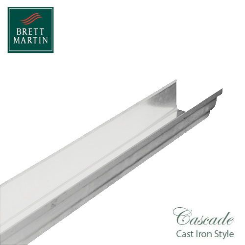 Cascade Cast Iron Style 106mm x 2m Plastic Prostyle Guttering - White