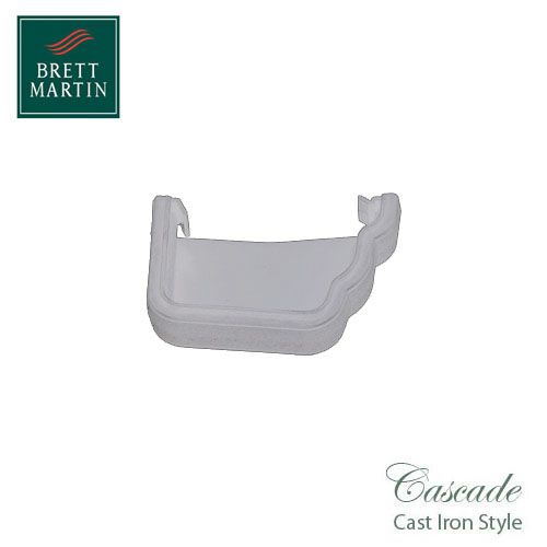 Cascade Cast Iron Style 106mm Prostyle External Stopend R/H - White