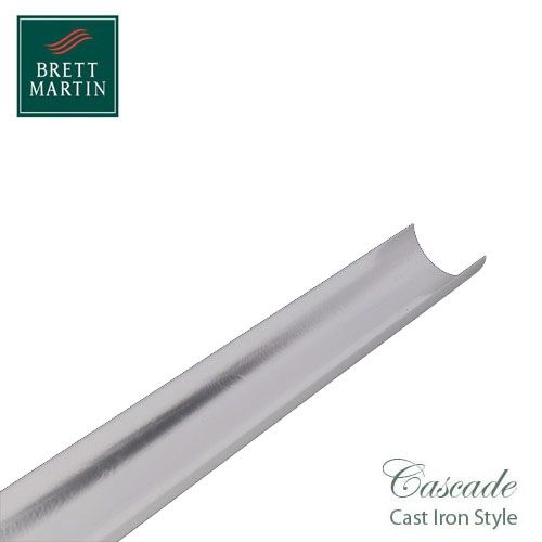 Cascade Cast Iron Style 112mm x 2m Plastic Roundstyle Guttering White