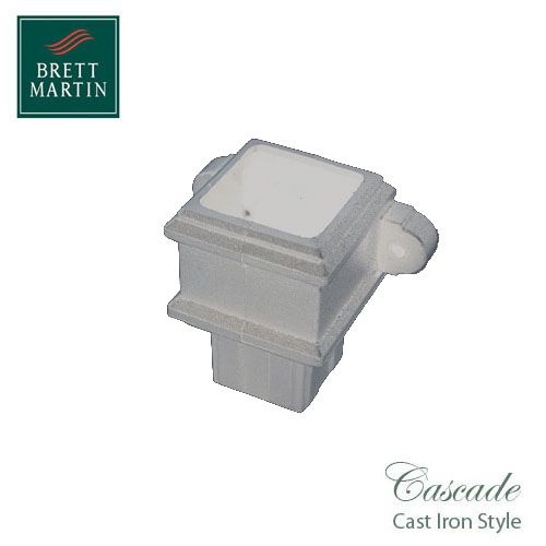 Cascade Cast Iron Style 65mm Plastic Pipe Coupler With Lugs - White