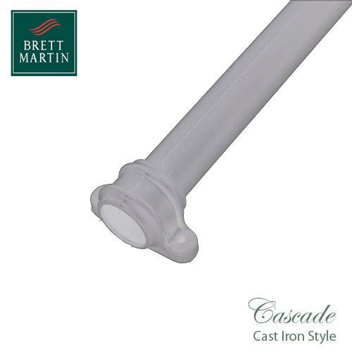 Cascade Cast Iron Style 68mm x 1.8m Socketed Pipe With Lugs - White