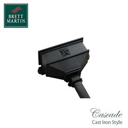 Cascade Cast Iron Style 65mm & 68mm Long Hopper Four Leaf Square White