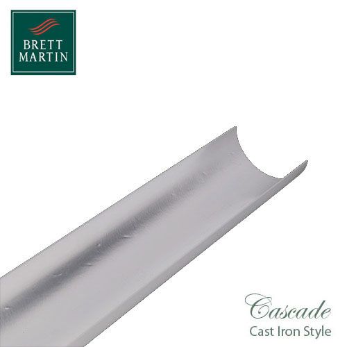 Cascade Cast Iron Style 170mm x 4m Plastic Half Round Guttering White