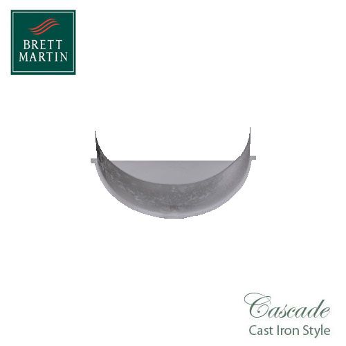 Cascade Cast Iron Style 170mm Half Round Internal Stopend (White)