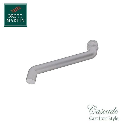 Cascade Cast Iron Style 105mm Plastic Round 455mm Offset Bend (White)