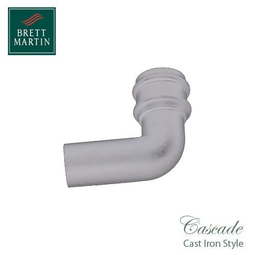 Cascade Cast Iron Style 105mm Plastic Round 92.5dg Bend (White)