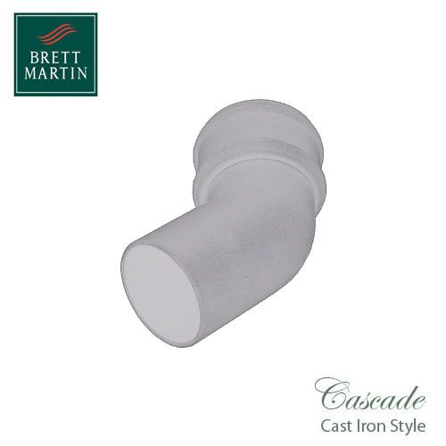 Cascade Cast Iron Style 105mm Plastic Round 135dg Bend (White)