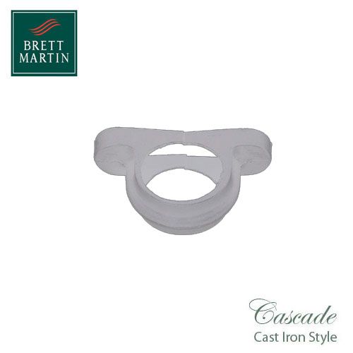 Cascade Cast Iron Style 105mm Plastic Round Downpipe Clip (White)