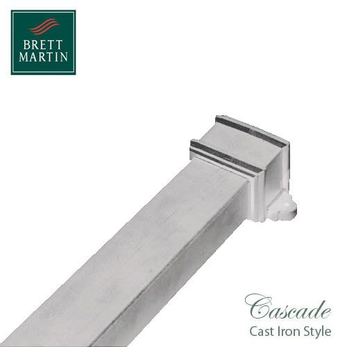 Cascade Cast Iron Style 100 x 75mm x 1.8m Socketed Pipe & Lugs (White)